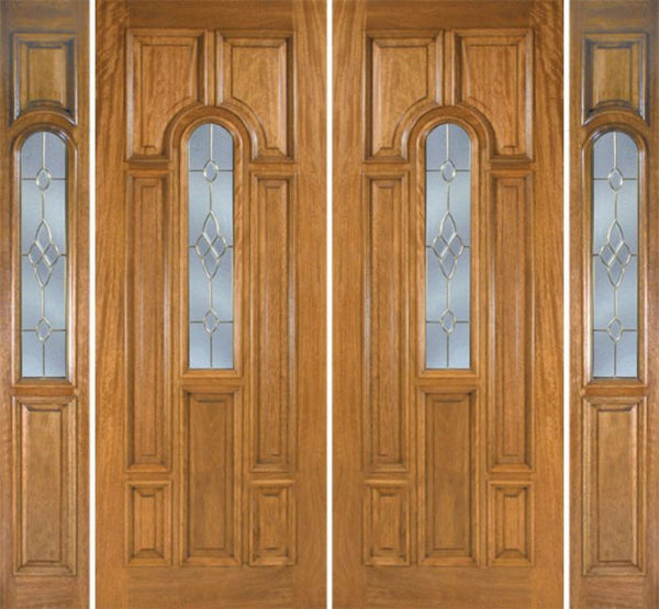 WDMA 100x96 Door (8ft4in by 8ft) Exterior Mahogany Talbot Double Door/2side w/ C Glass 1