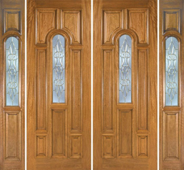 WDMA 100x96 Door (8ft4in by 8ft) Exterior Mahogany Talbot Double Door/2side w/ L Glass 1