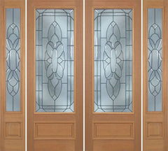 WDMA 100x96 Door (8ft4in by 8ft) Exterior Mahogany Livingston Double Door/2side w/ BO Glass - 8ft Tall 1
