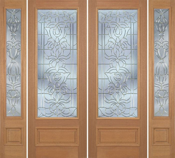 WDMA 100x96 Door (8ft4in by 8ft) Exterior Mahogany Edwards Double Door/2side w/ U Glass - 8ft Tall 1