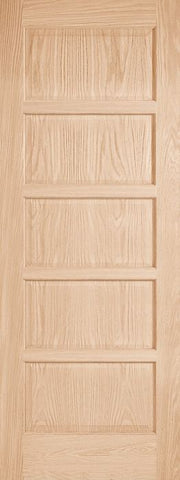 WDMA 12x80 Door (1ft by 6ft8in) Interior Pocket Paint grade 205L Wood 5 Panel Contemporary Modern Ovolo Single Door 1