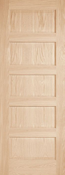 WDMA 12x80 Door (1ft by 6ft8in) Interior Pocket Paint grade 205H Wood 5 Panel Contemporary Modern Ovolo Single Door 1