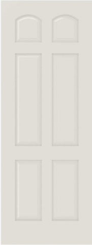 WDMA 12x80 Door (1ft by 6ft8in) Interior Bifold Smooth 6030 MDF 6 Panel Arch Panel Single Door 1