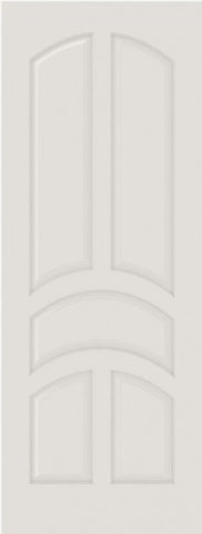 WDMA 12x80 Door (1ft by 6ft8in) Interior Bifold Smooth 5030 MDF 5 Panel Arch Panel Single Door 1