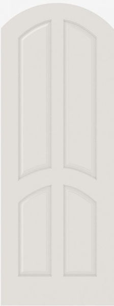 WDMA 12x80 Door (1ft by 6ft8in) Interior Swing Smooth 4030AR MDF 4 Panel Arch Top and Panel Single Door 1