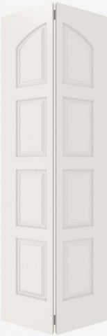 WDMA 12x80 Door (1ft by 6ft8in) Interior Bifold Smooth 8020 MDF 8 Panel Arch Panel Single Door 2