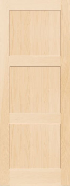 WDMA 12x80 Door (1ft by 6ft8in) Interior Pocket Paint grade 793H Wood 3 Panel Contemporary Modern Shaker Single Door 1