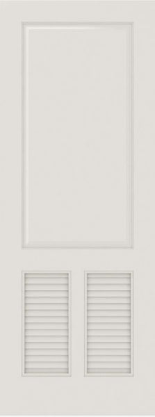 WDMA 12x80 Door (1ft by 6ft8in) Interior Swing Smooth SL-3190-PNL-LVR MDF 3 Panel Vented Louver Single Door 1