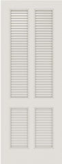WDMA 12x80 Door (1ft by 6ft8in) Interior Barn Smooth SL-4010-LVR MDF 4 Panel Vented Louver Single Door 1