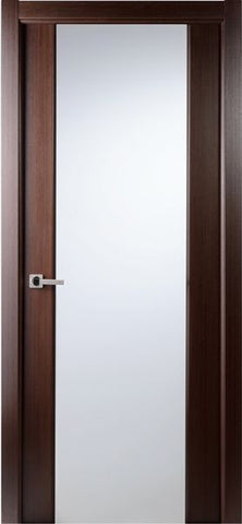 WDMA 18x80 Door (1ft6in by 6ft8in) Interior Barn Wenge Contemporary African Veneer Single Door Frosted Glass 1