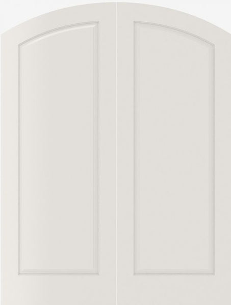 WDMA 20x80 Door (1ft8in by 6ft8in) Interior Swing Smooth 1060 MDF Pair 1 Panel Arch Top / Panel Double Door 1