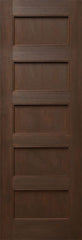 WDMA 24x96 Door (2ft by 8ft) Interior Mahogany 96in Five Flat Panels Square Sticking w/Reveal Single Door 1