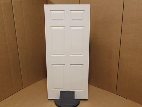WDMA 26x80 Door (2ft2in by 6ft8in) Interior Swing Woodgrain 80in Colonist Hollow Core Textured Single Door|1-3/8in Thick 4