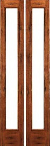 WDMA 28x80 Door (2ft4in by 6ft8in) Interior Barn Tropical Hardwood 1-lite French Door Rustic Solid Wood 1