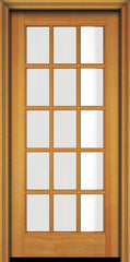 WDMA 30x80 Door (2ft6in by 6ft8in) Patio Fir 80in 15 Lite French Door Single Door 1