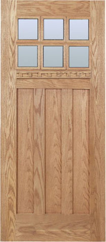 WDMA 30x80 Door (2ft6in by 6ft8in) Exterior Oak Randall Single Door w/ DB Glass 1