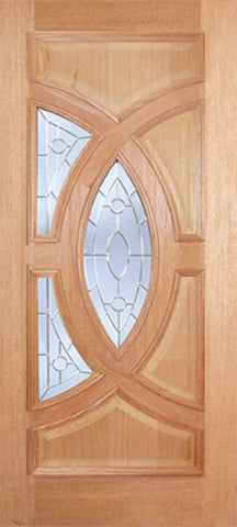 WDMA 30x80 Door (2ft6in by 6ft8in) Exterior Mahogany Crescendo Single Door w/ PA Glass 1