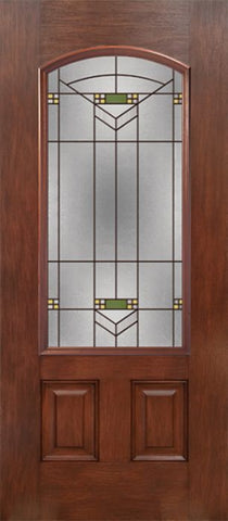 WDMA 30x80 Door (2ft6in by 6ft8in) Exterior Mahogany Camber 3/4 Lite Single Entry Door GR Glass 1