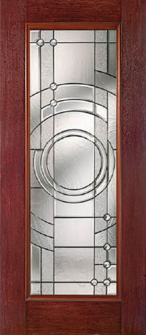WDMA 30x80 Door (2ft6in by 6ft8in) Exterior Cherry Full Lite Single Entry Door EN Glass 1