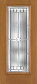 WDMA 30x80 Door (2ft6in by 6ft8in) Exterior Oak Fiberglass Impact Door Full Lite Saratoga 6ft8in 2