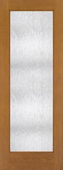 WDMA 30x96 Door (2ft6in by 8ft) Patio Oak Fiberglass Impact Exterior Door 8ft Full Lite Flush Chord 1