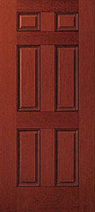 WDMA 32x80 Door (2ft8in by 6ft8in) Exterior Mahogany Fiberglass Impact Door 6ft8in 6 Panel 1