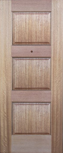 WDMA 32x80 Door (2ft8in by 6ft8in) Exterior Mahogany 80in 3 Panel DoorCraft Door 1