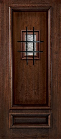 WDMA 32x80 Door (2ft8in by 6ft8in) Exterior Mahogany 80in 2 Panel Portobello Door with Speakeasy 1