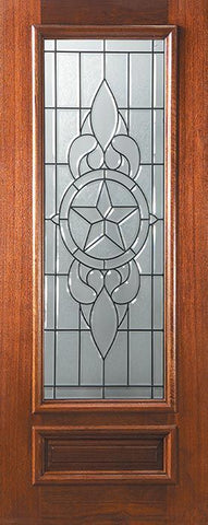 WDMA 32x80 Door (2ft8in by 6ft8in) Exterior Mahogany 80in 3/4 Lite Brazos Door 1