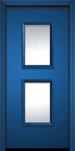 WDMA 32x80 Door (2ft8in by 6ft8in) Exterior 80in ThermaPlus Steel Newport Contemporary Door w/Textured Glass 1