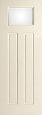 WDMA 32x96 Door (2ft8in by 8ft) Exterior Smooth 8ft Satin Etch 2 Panel Craftsman Star Single Door 1