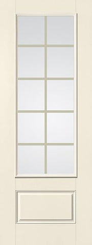 WDMA 32x96 Door (2ft8in by 8ft) Patio Smooth Fiberglass Impact French Door 8ft 3/4 Lite GBG Flat White 1