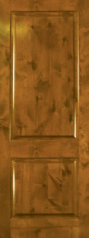 WDMA 32x96 Door (2ft8in by 8ft) Exterior Knotty Alder 96in 2 Panel Estancia Alder Door 1