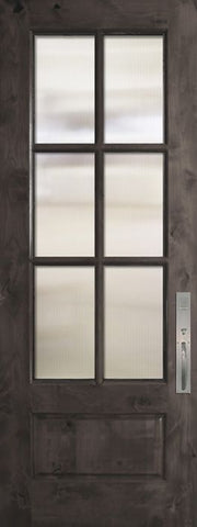 WDMA 32x96 Door (2ft8in by 8ft) Exterior Knotty Alder 96in 3/4 Lite 6 Lite SDL Estancia Alder Door 1