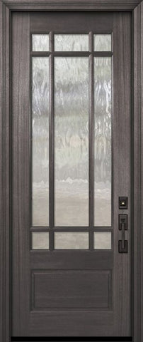 WDMA 32x96 Door (2ft8in by 8ft) Exterior Mahogany 96in 3/4 Lite Marginal 9 Lite SDL DoorCraft Door 2