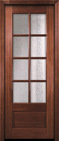 WDMA 32x96 Door (2ft8in by 8ft) Exterior Mahogany 96in 8 Lite TDL DoorCraft Door w/Textured Glass 2