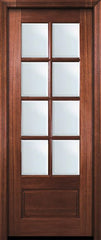 WDMA 32x96 Door (2ft8in by 8ft) Exterior Mahogany 96in 8 Lite TDL DoorCraft Door w/Bevel IG 2