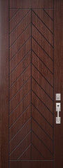 WDMA 32x96 Door (2ft8in by 8ft) Exterior Mahogany 96in Chevron Contemporary Door 1