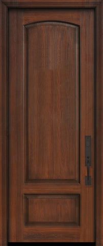 WDMA 32x96 Door (2ft8in by 8ft) Exterior Cherry IMPACT | 96in 2 Panel Arch or Knotty Alder Door 1