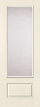WDMA 32x96 Door (2ft8in by 8ft) Exterior Smooth Fiberglass Impact Door 8ft 3/4 Lite Granite 1