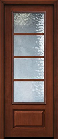 WDMA 32x96 Door (2ft8in by 8ft) Patio Cherry IMPACT | 96in 3/4 Lite 1 Panel 4 Lite SDL Door 1