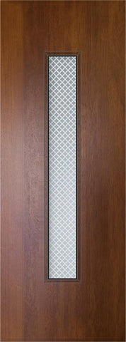 WDMA 32x96 Door (2ft8in by 8ft) Exterior Mahogany 96in Malibu Contemporary Door w/Metal Grid 1