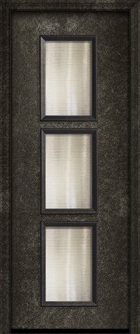 WDMA 32x96 Door (2ft8in by 8ft) Exterior 96in ThermaPlus Steel Newport Contemporary Door w/Textured Glass 1