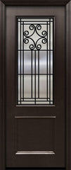 WDMA 32x96 Door (2ft8in by 8ft) Exterior 96in ThermaPlus Steel Novara 1 Panel 2/3 Lite GBG Door 1