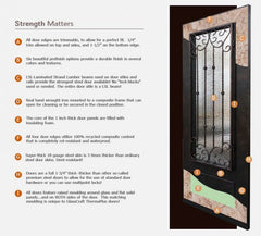 WDMA 32x96 Door (2ft8in by 8ft) Exterior 96in ThermaPlus Steel Marsais 1 Panel 2/3 Lite Door 2