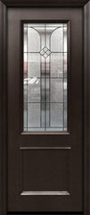 WDMA 32x96 Door (2ft8in by 8ft) Exterior 96in ThermaPlus Steel Cantania 1 Panel 2/3 Lite Door 1