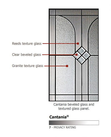 WDMA 32x96 Door (2ft8in by 8ft) Exterior 96in ThermaPlus Steel Cantania 1 Panel 2/3 Lite Door 3