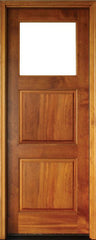 WDMA 34x78 Door (2ft10in by 6ft6in) Exterior Mahogany Full View 1 Lite over 2 Panel Single Door 1