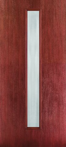 WDMA 34x80 Door (2ft10in by 6ft8in) Exterior Mahogany Fiberglass Door Linea Centered Chinchilla 6ft8in 1