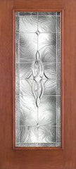 WDMA 34x80 Door (2ft10in by 6ft8in) Exterior Mahogany Fiberglass Impact Door Full Lite With Stile Lines Wellesley 6ft8in 1